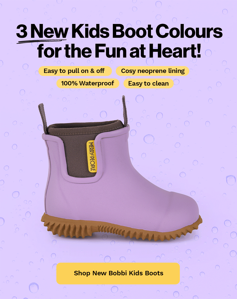 3 New Kids Boot colours for the fun at heart!