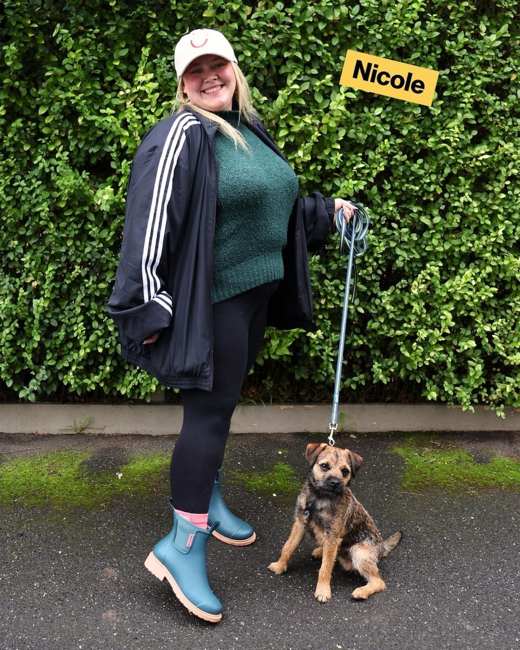 Nicole wears Teal Bobbi Boots
