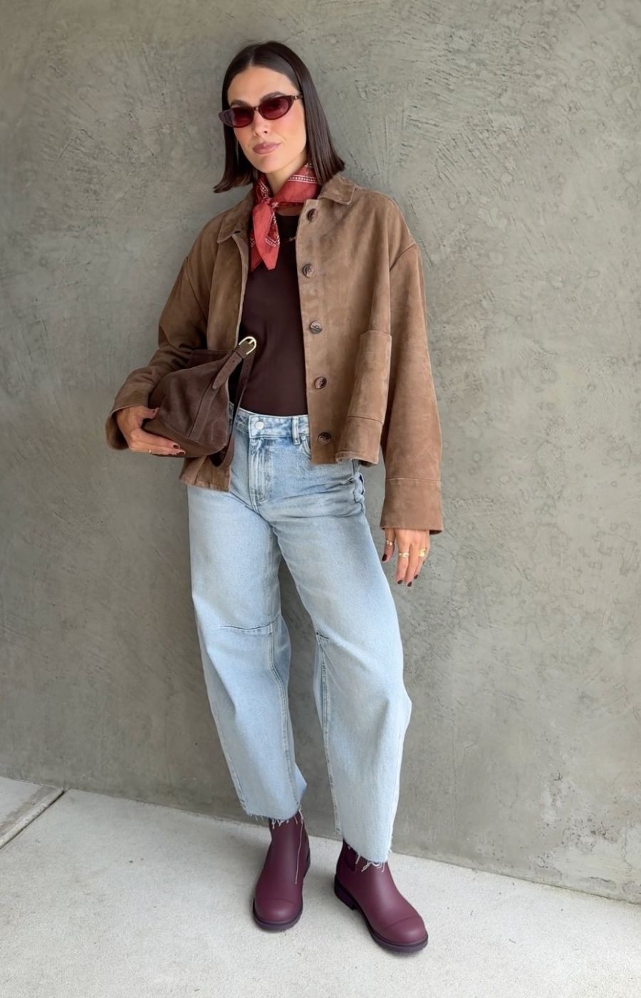 @stef.bergmann wears Dark Cherry Bobbi Boot