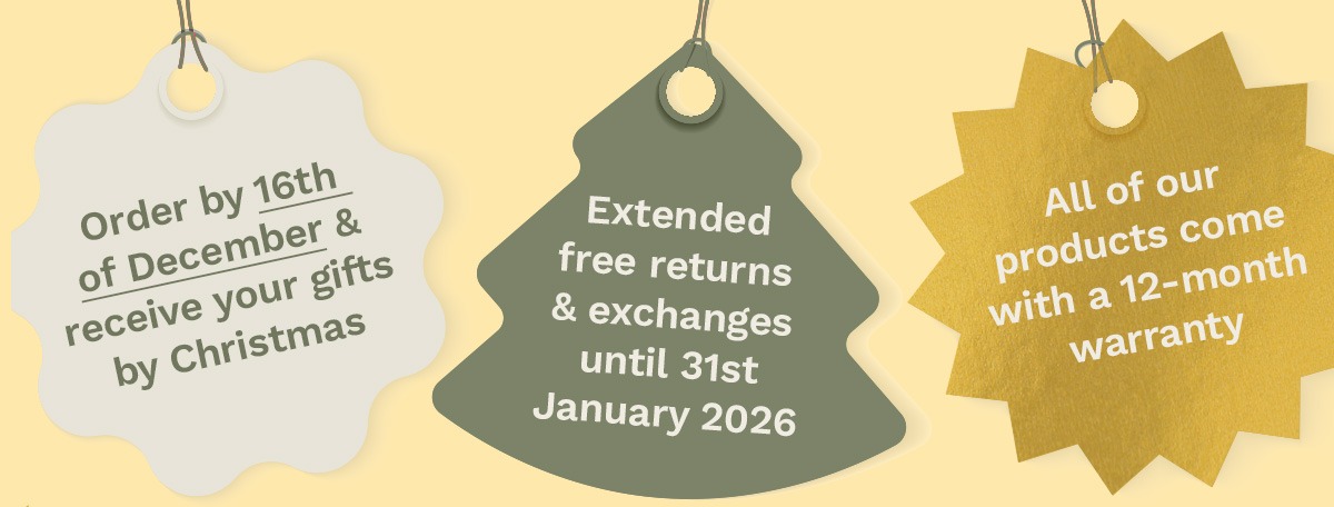 Order by 16th December to receive your gifts by Christmas