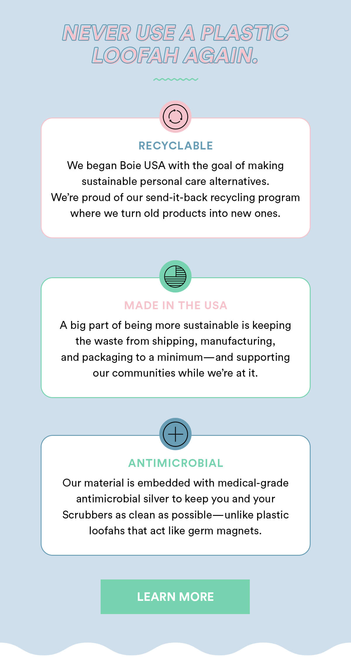 The first antimicrobial Body Scrubber🥇 Boie USA