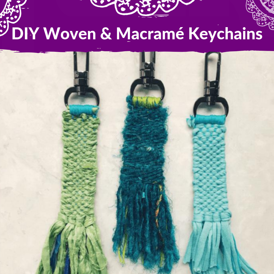 DIY Woven & Macrame Keychain