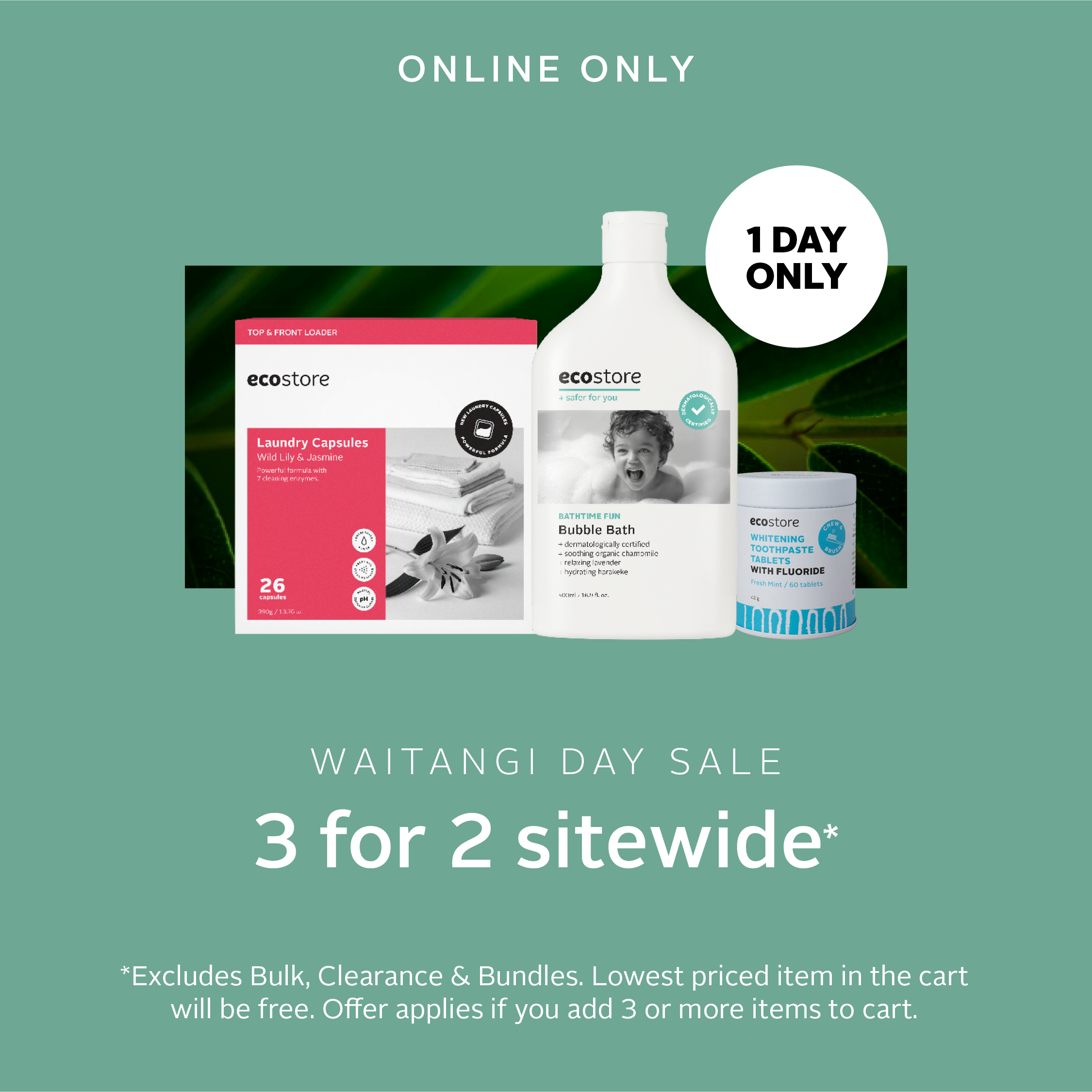 3 for 2 Sitewide