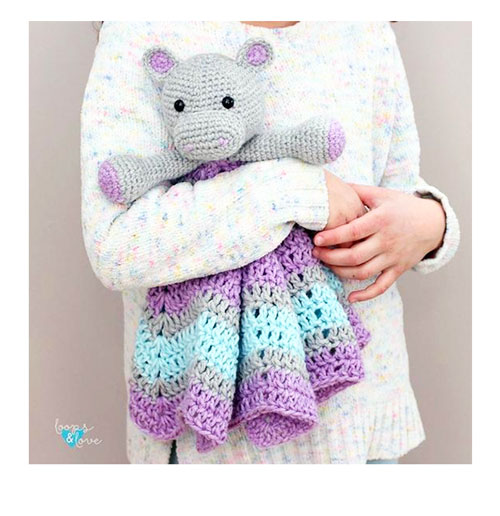 Hippo Lovey by Loops and Love Crochet