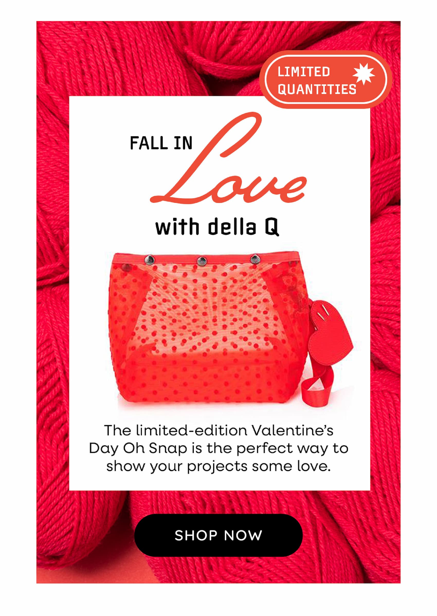 Fall in Love with della Q. The limited-edition Valentine's Day Oh Snap by della Q is the perfect way to show your projects some love. Shop Now