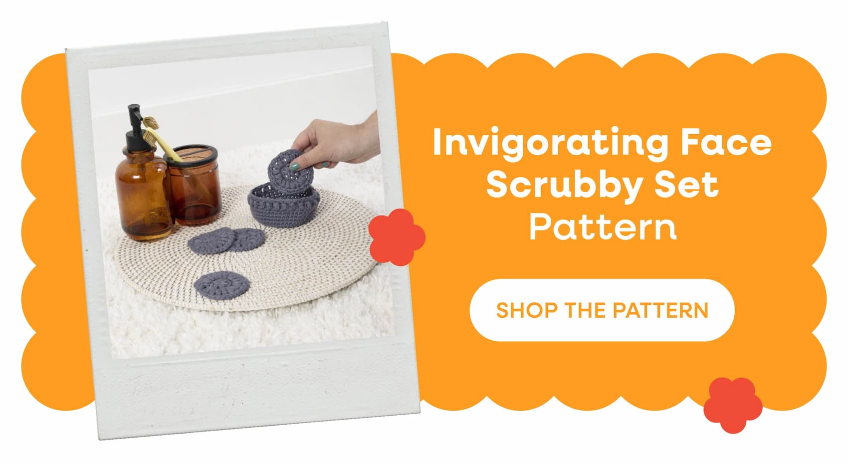Invigorating Face Scrubby Set Pattern Shop the Pattern. A handmade grey face scrubby set