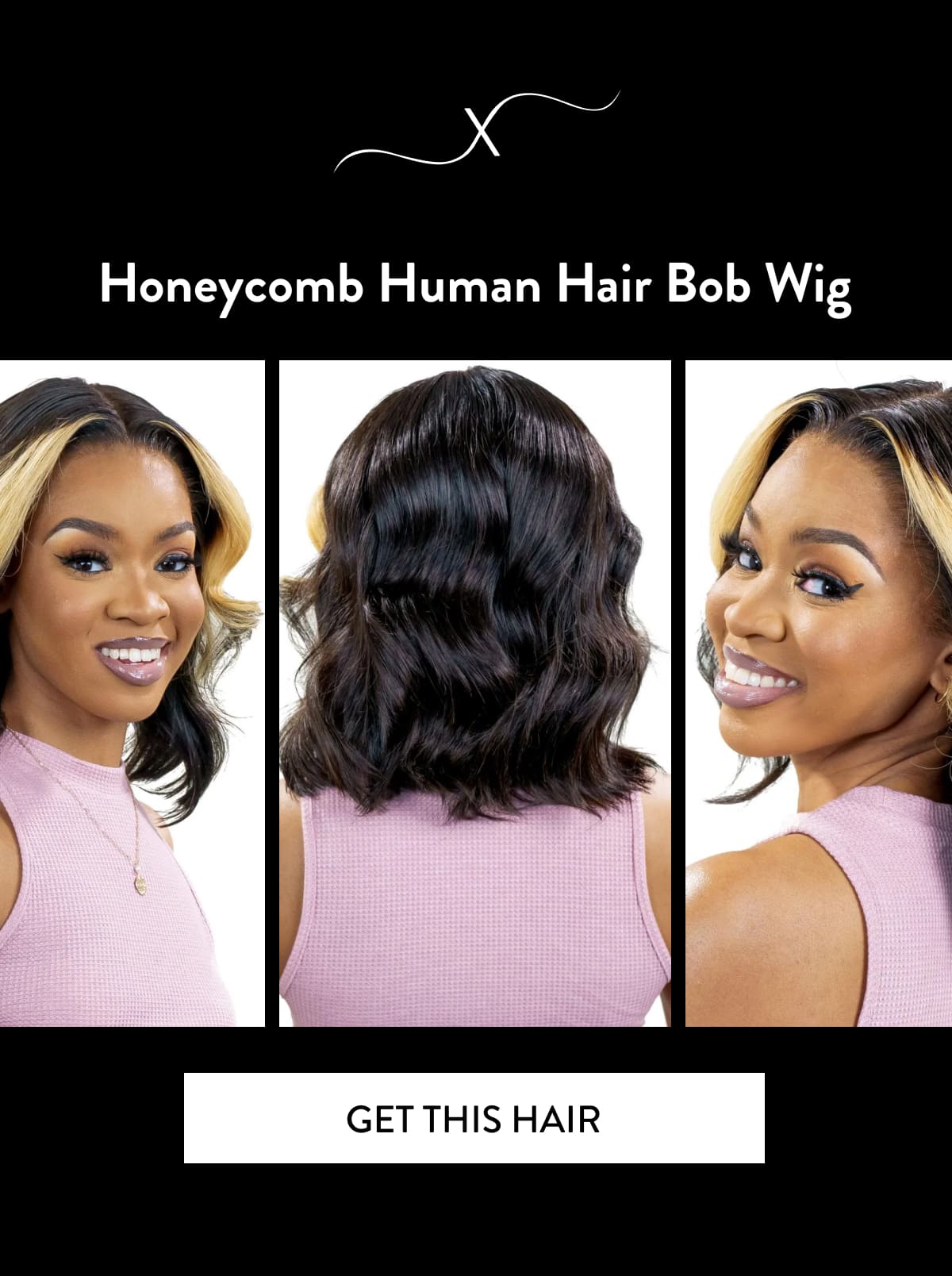 Honeycomb 13x4 Transparent Lace Front 100% Human Hair Bob Wig