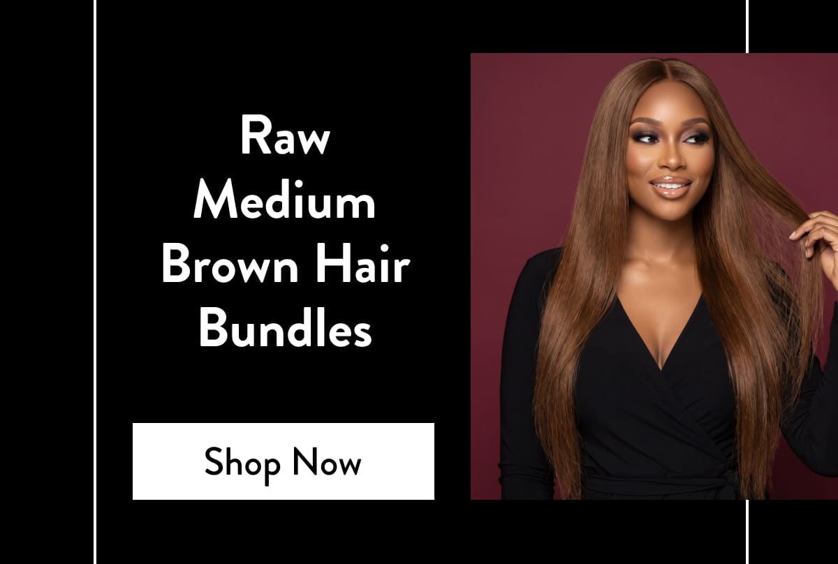 Raw Medium Brown Straight 100% Human Hair Bundles