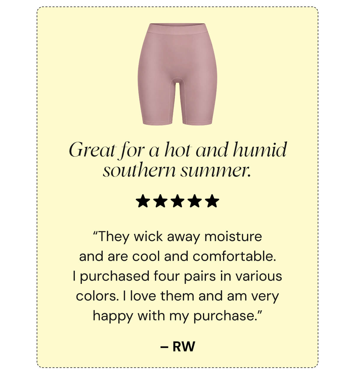 Great for a hot and humid southern summer. 