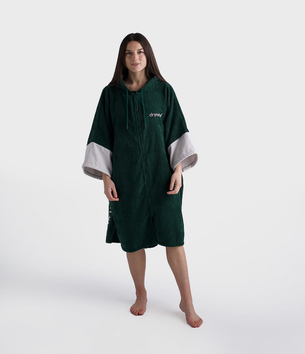 Dryrobe® Full-Zip Organic Towel Robe in Sycamore Green