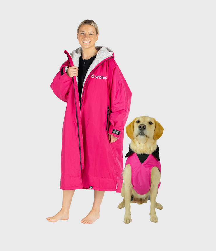 Dryrobe® Dog in Pink Black and Advance in Pink Grey