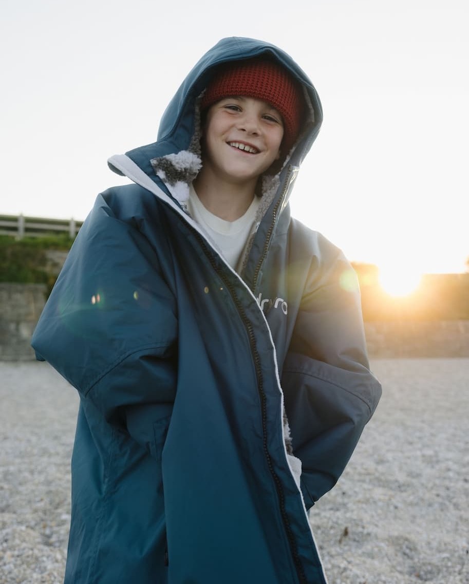 Kids Dryrobe® Advance Changing Robe in Deep Sea Blue