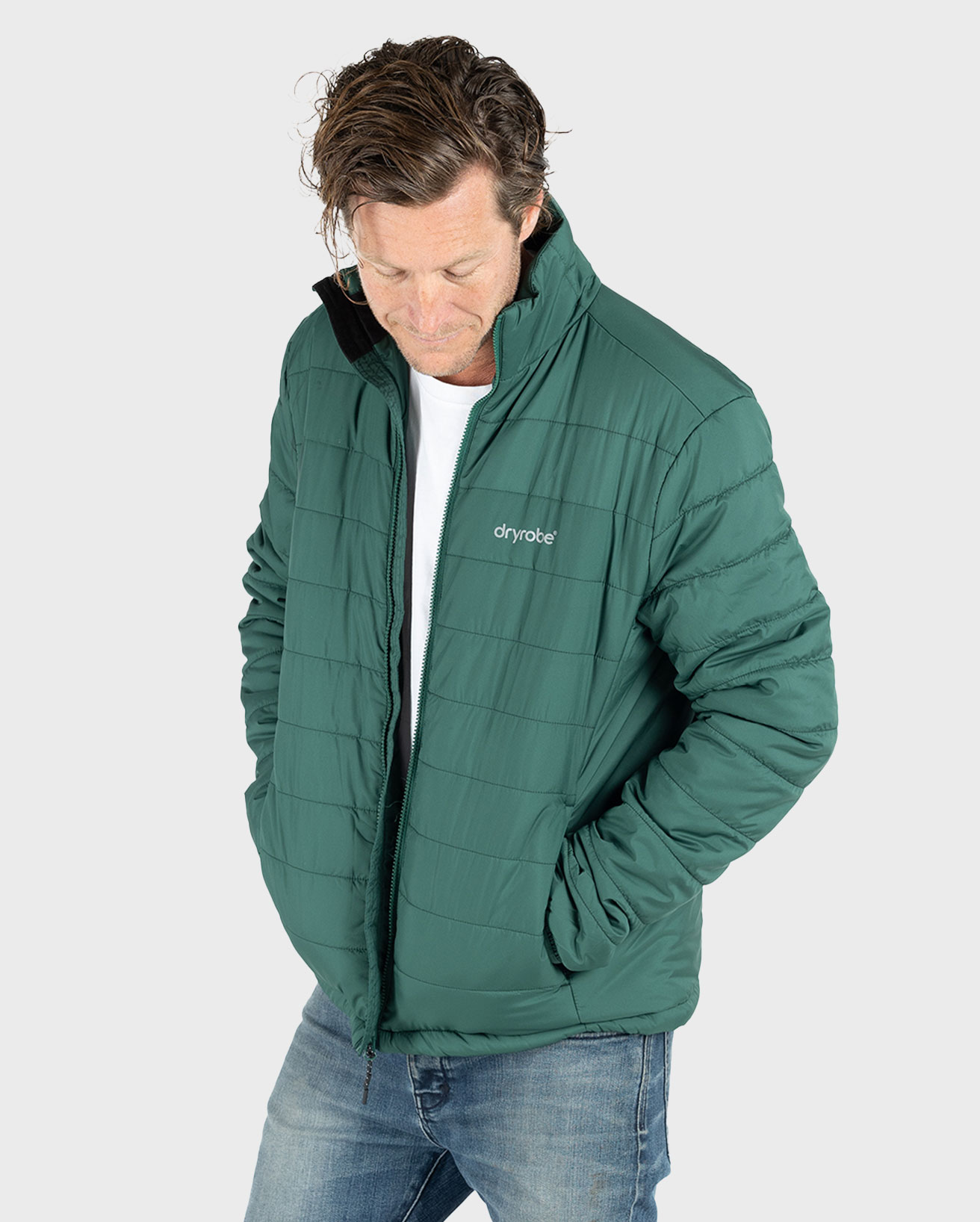 Mid Layer Jacket in Hunter Green