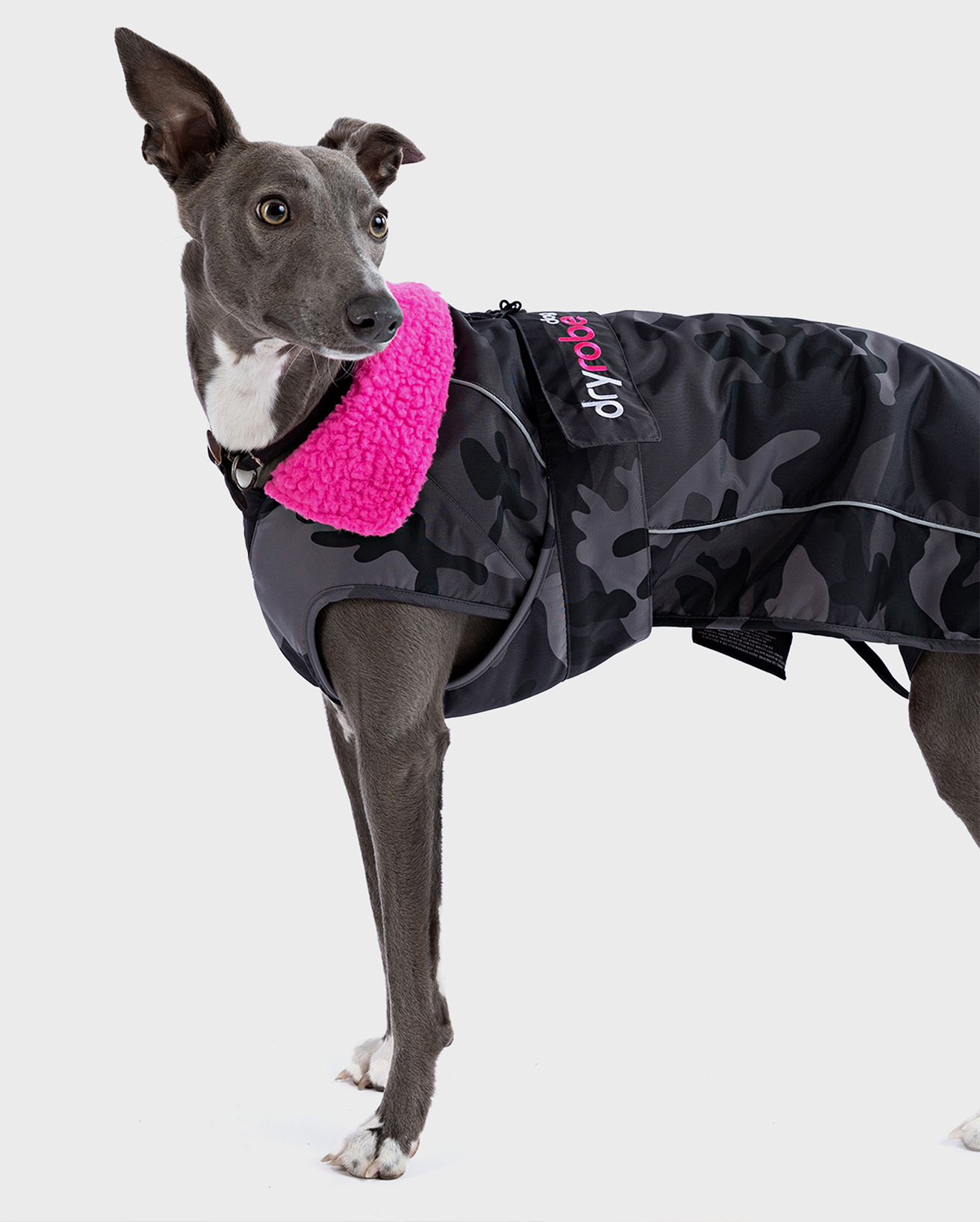 Dryrobe® Dog in Black Camo Pink