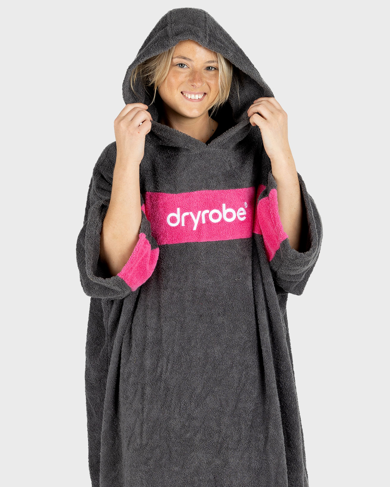 Dryrobe® Organic Towel Robe in Slate Grey Pink