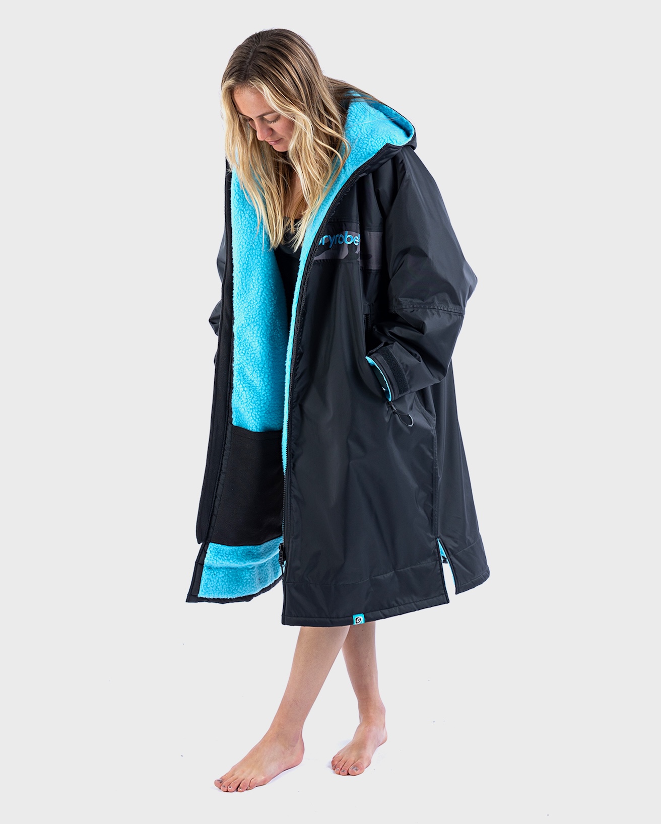 Dryrobe® Advance REMIX Long Sleeve in Black Blue Camo