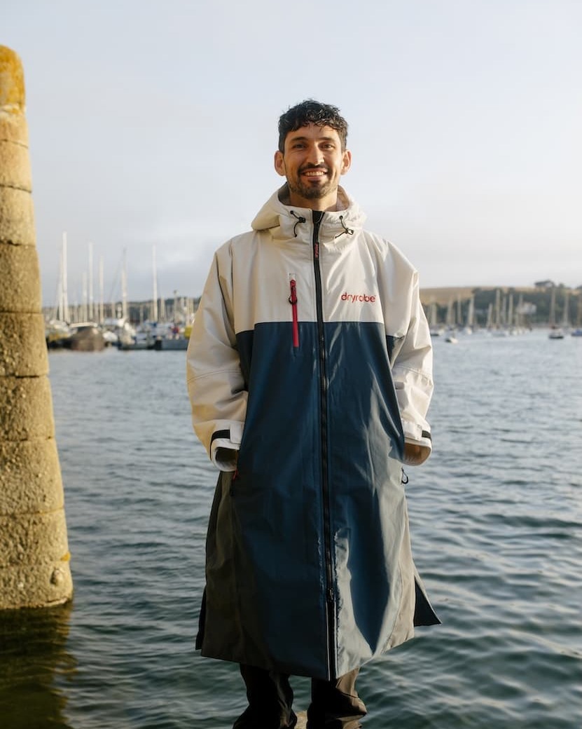 Man wearing a Limited Edition RNLI Dryrobe® Nexus