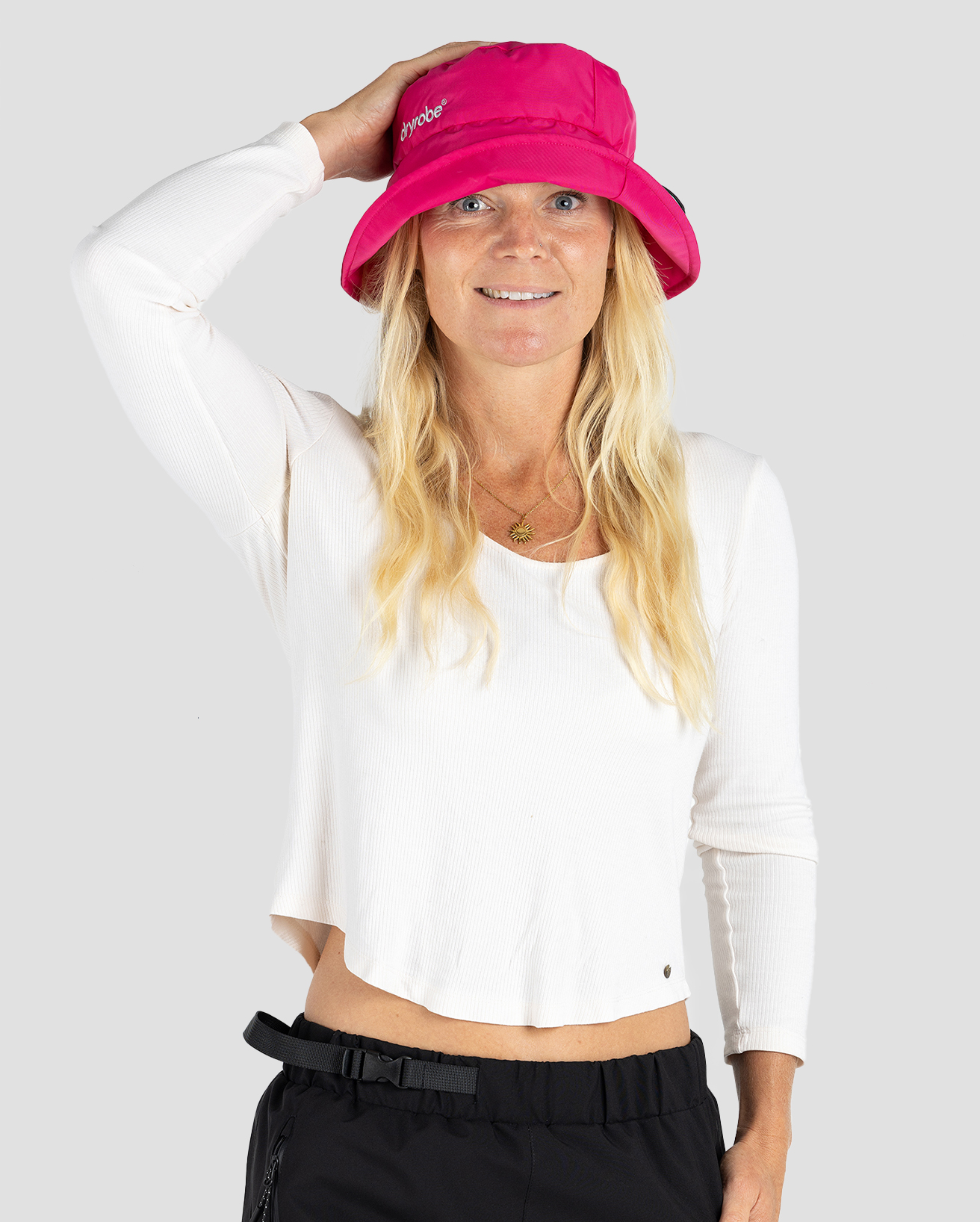 Fleece Lined Bucket Hat in Pink