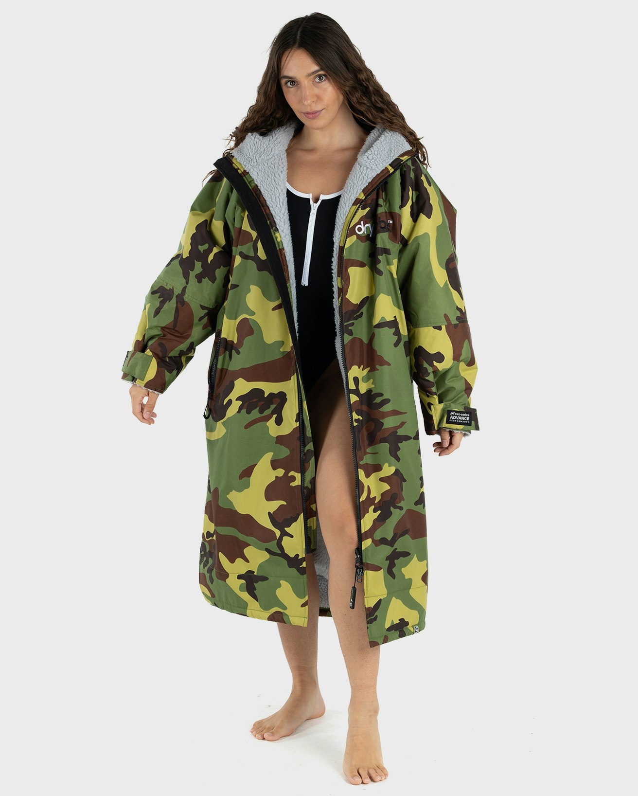 Dryrobe® Advance Long Sleeve Changing Robe in Camo Grey