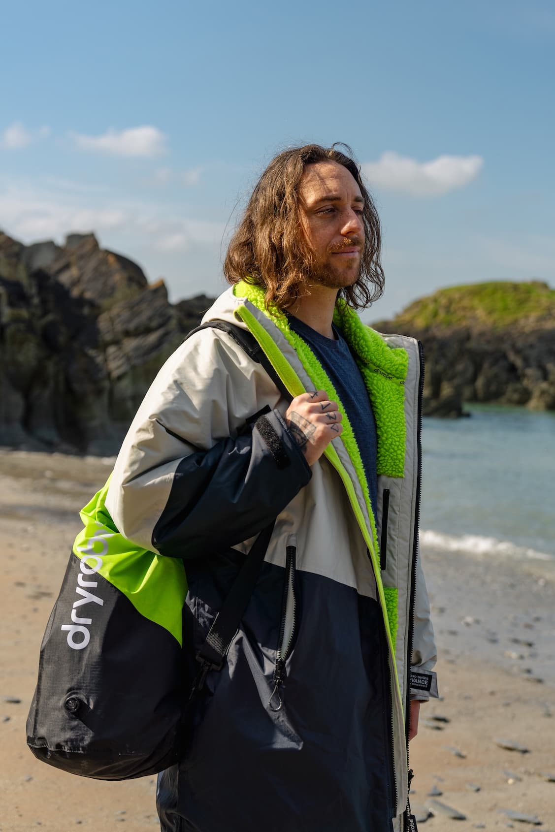 Dryrobe® Compression Bag in Anthracite Lime