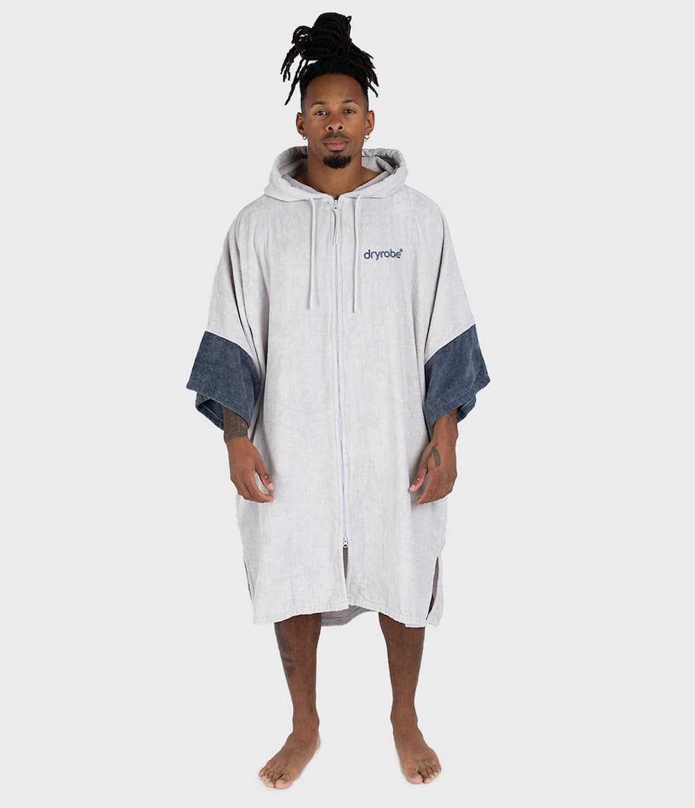 Dryrobe® Full-Zip Organic Towel Robe in Grey