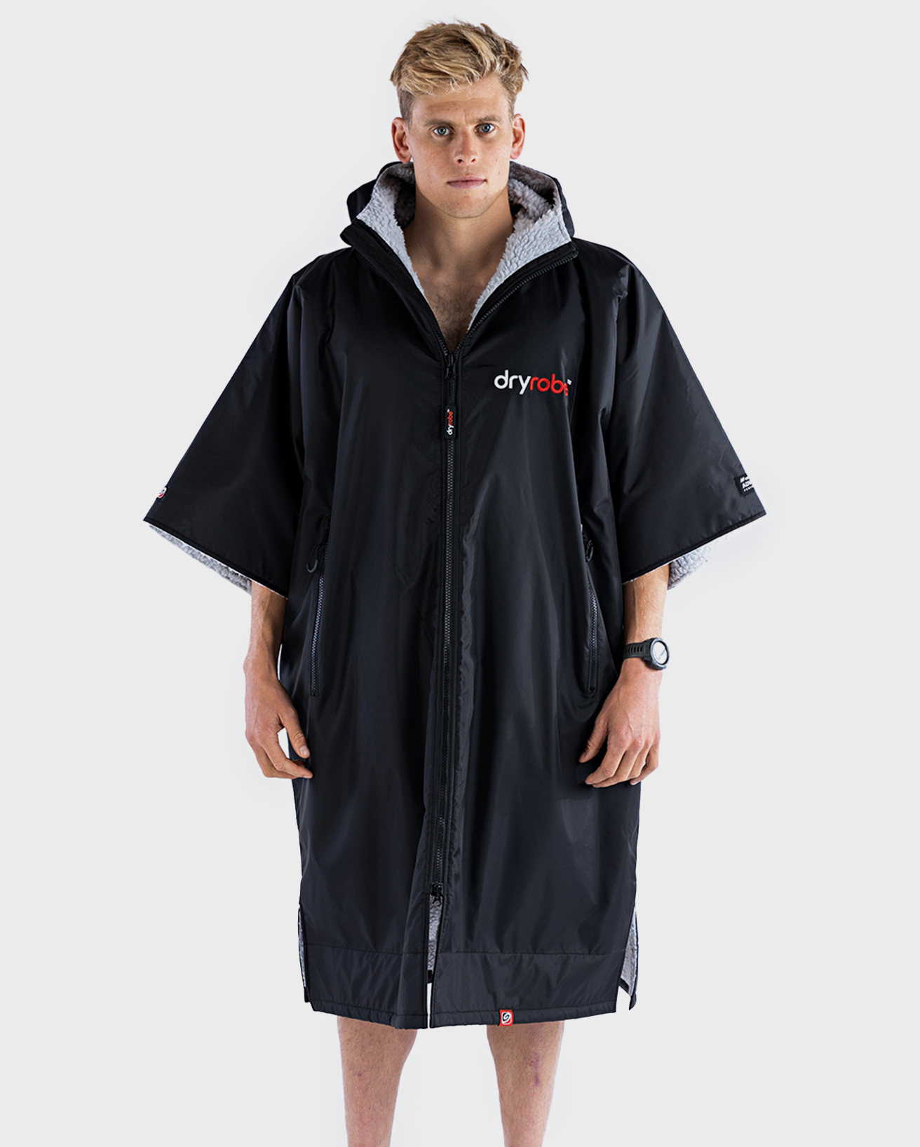 Dryrobe® Advance Short Sleeve in Black Grey