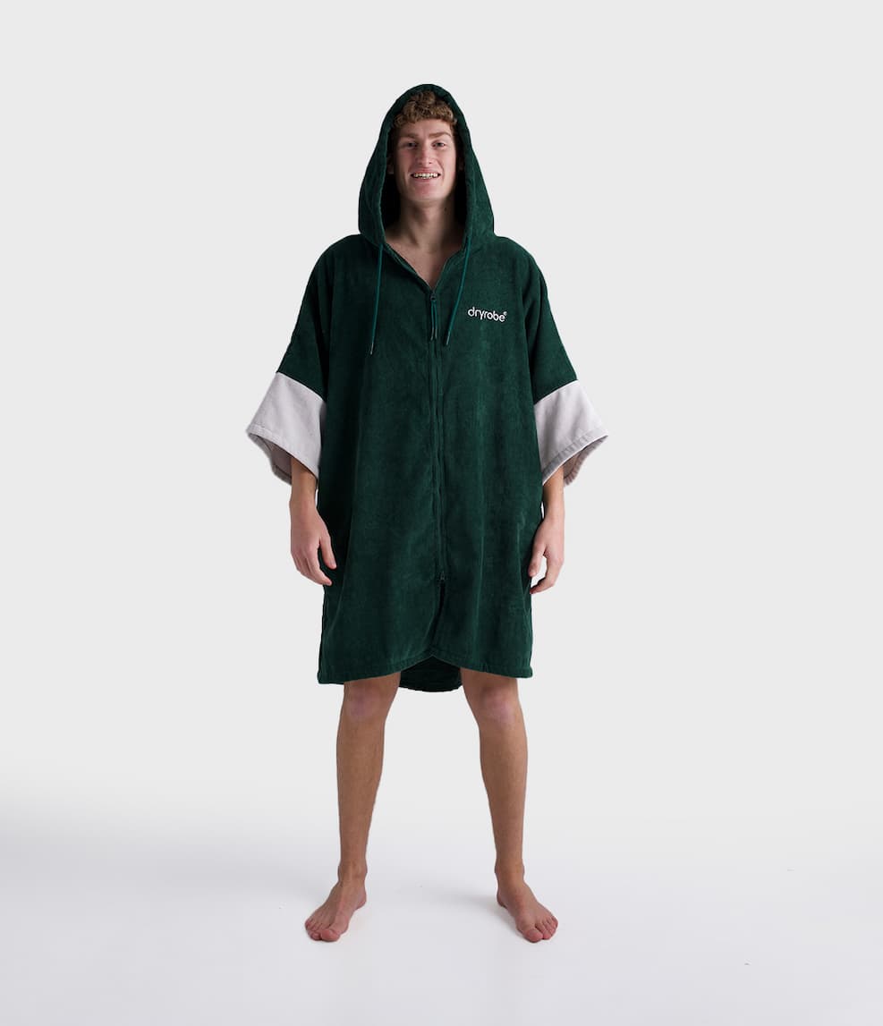 Dryrobe® Full-Zip Organic Towel Robe in Sycamore Green