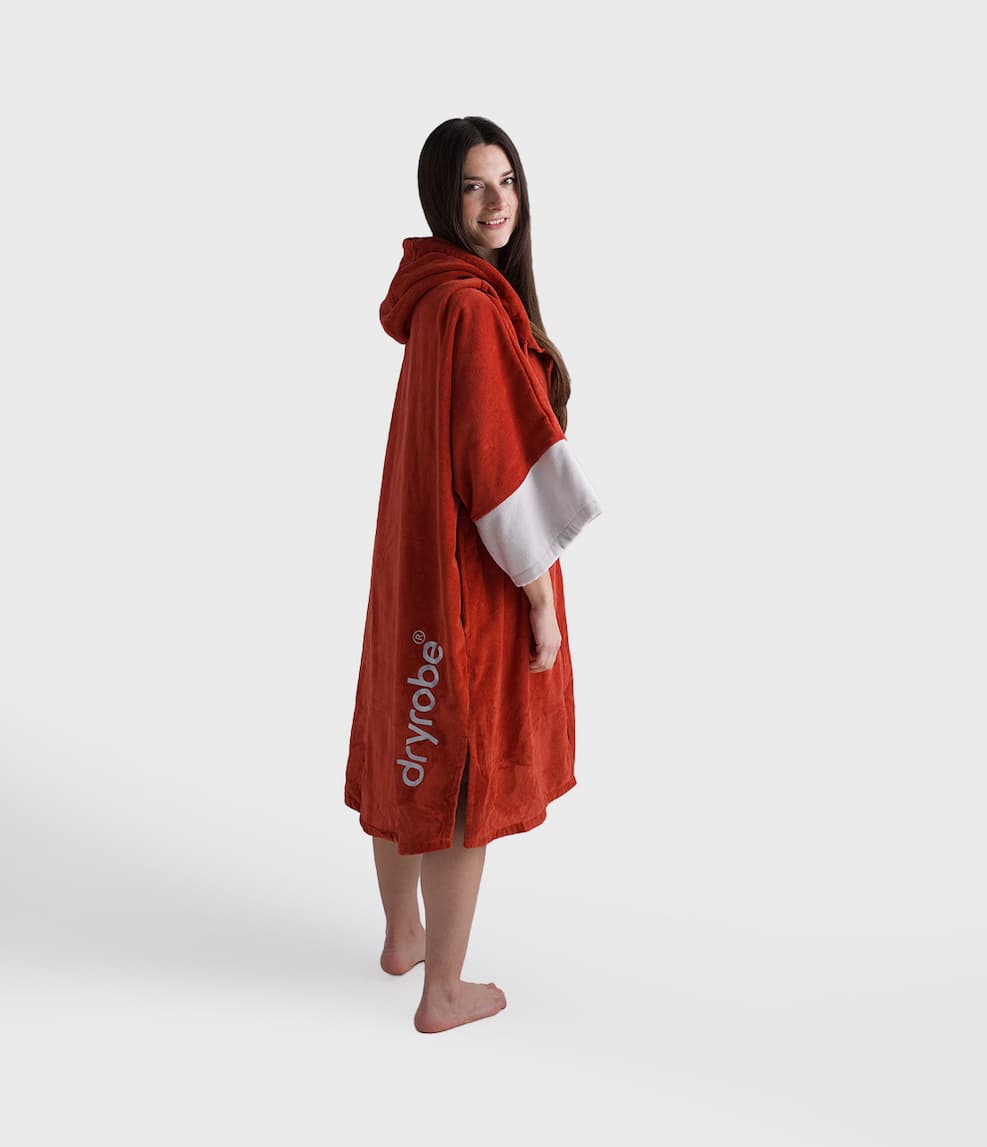 Dryrobe® Full-Zip Organic Towel Robe in Burnt Orange