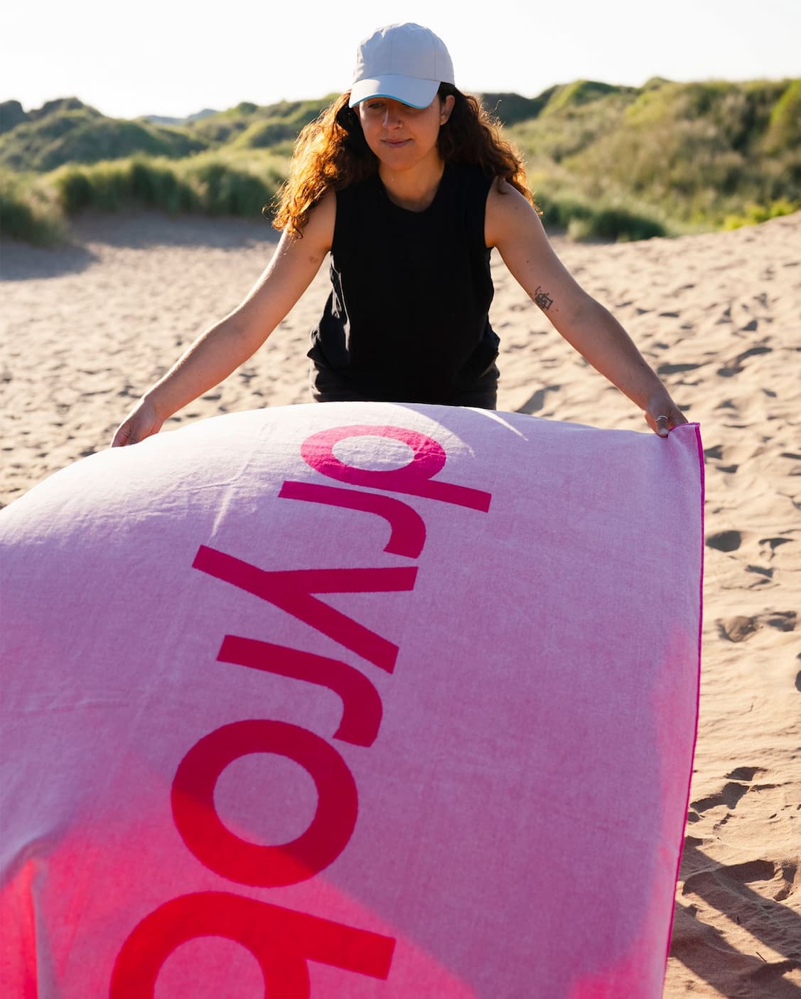 Dryrobe® Pink Light Grey Beach Towel