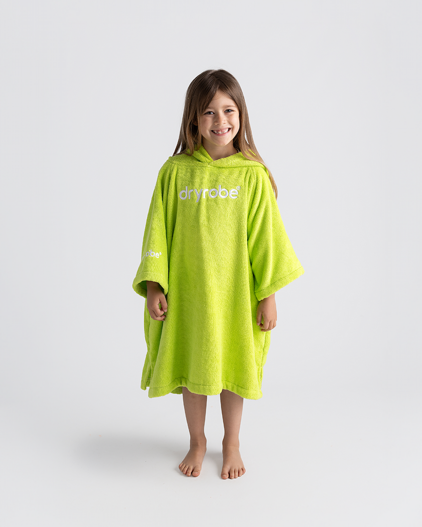 Dryrobe® Organic Towel Poncho in Lime Green
