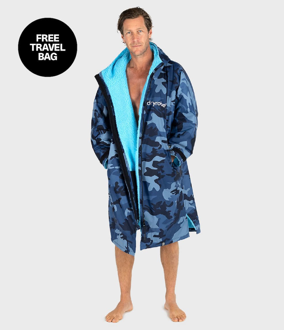 Dryrobe® Advance Long Sleeve in Blue Camo Blue