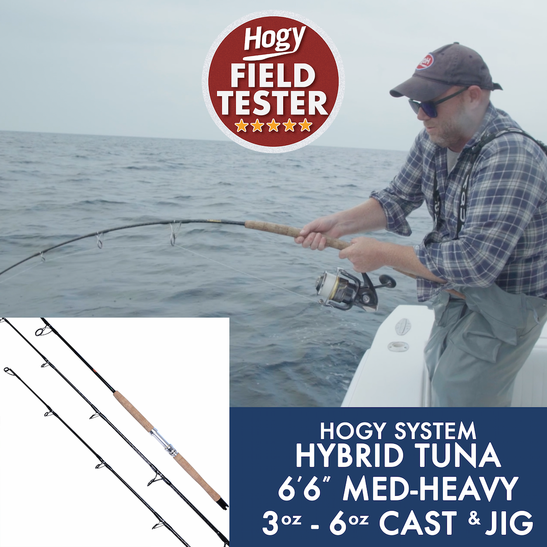 Hogy 6'6" Tuna Cast & Jig rods in action