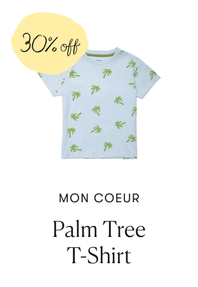 Mon Coeur: Palm Tree T-Shirt- 30% off
