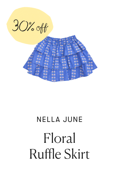 Nella June: Floral Ruffle Skirt - 30% off