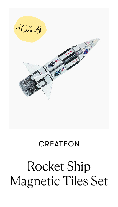 CreateOn: Rocket Ship Magnetic Tiles Set - 10% off