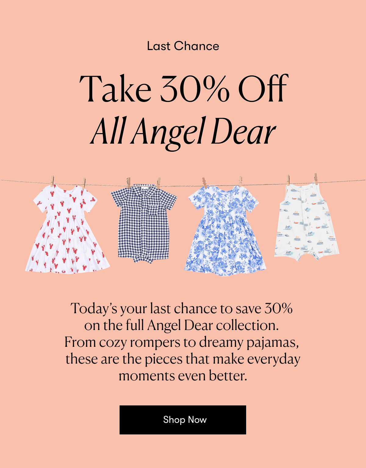 Last Chance To Take 30% Off All Angel Dear