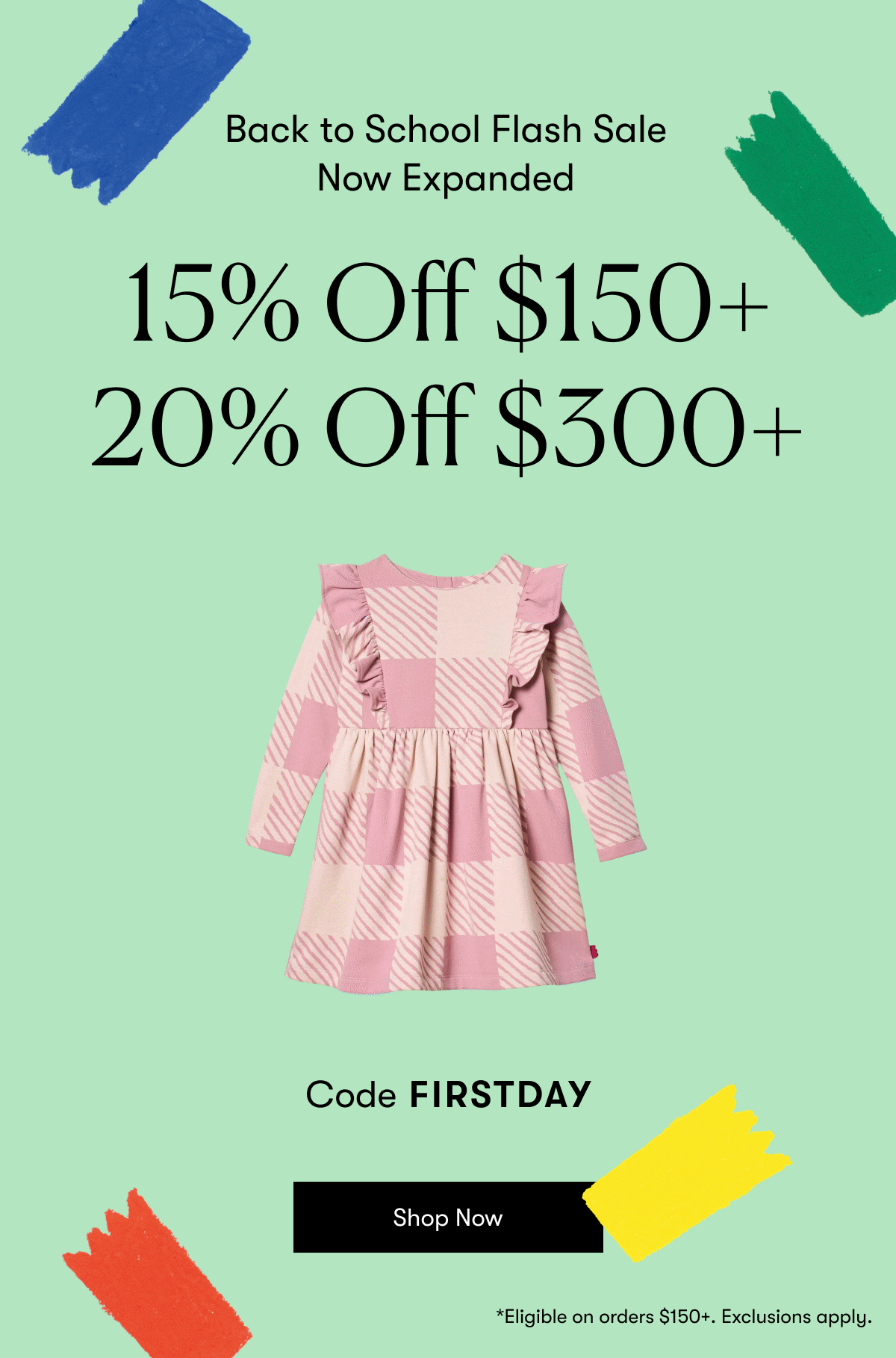 The Back to School Flash Sale Now Expanded! CODE FIRSTDAY