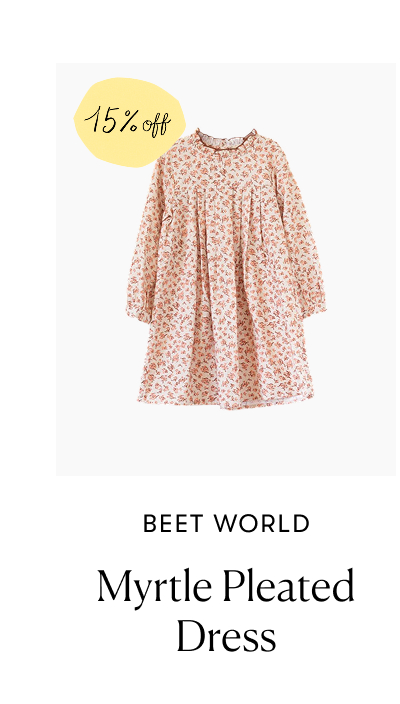 Beet World: Myrtle Pleated Dress - 15% off 