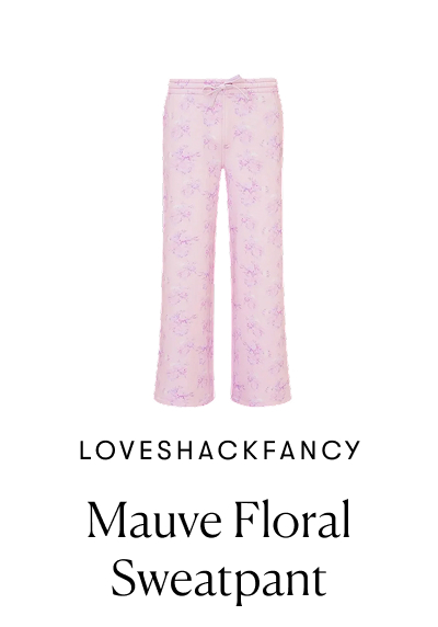 Mauve Floral Sweatpants