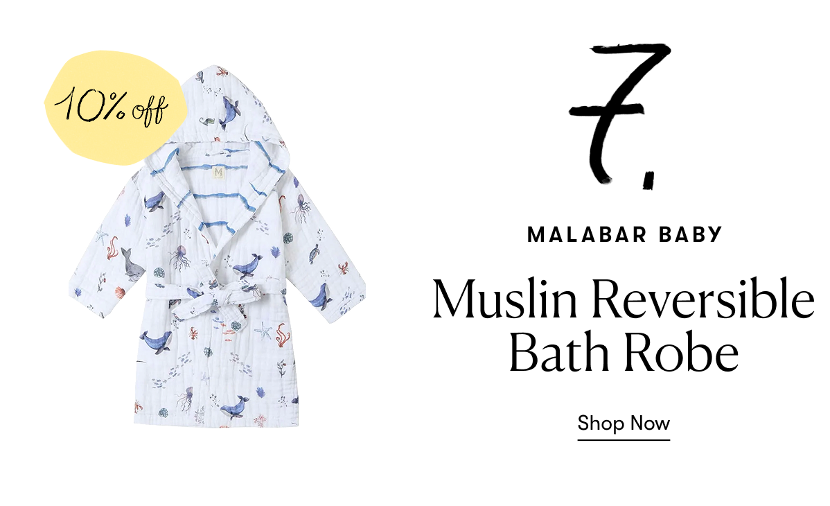 Malabar Baby: Muslin Reversible Bath Robe - 10% Off 