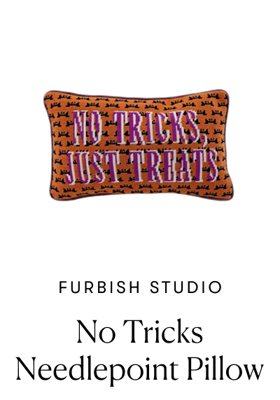 No Tricks Needlepoint Pillow