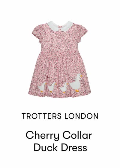 Cherry Collar Duck Dress