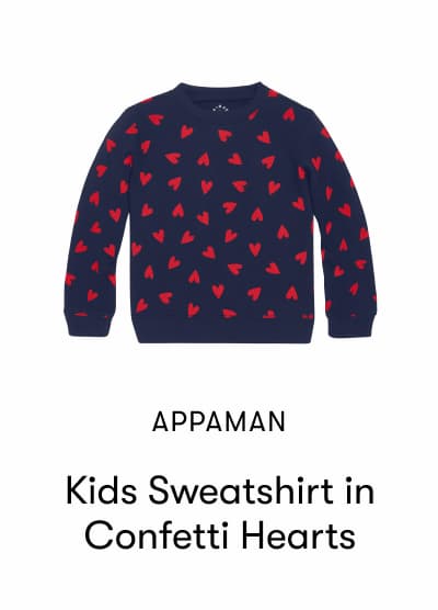 Kids Confetti Heart Sweatshirt
