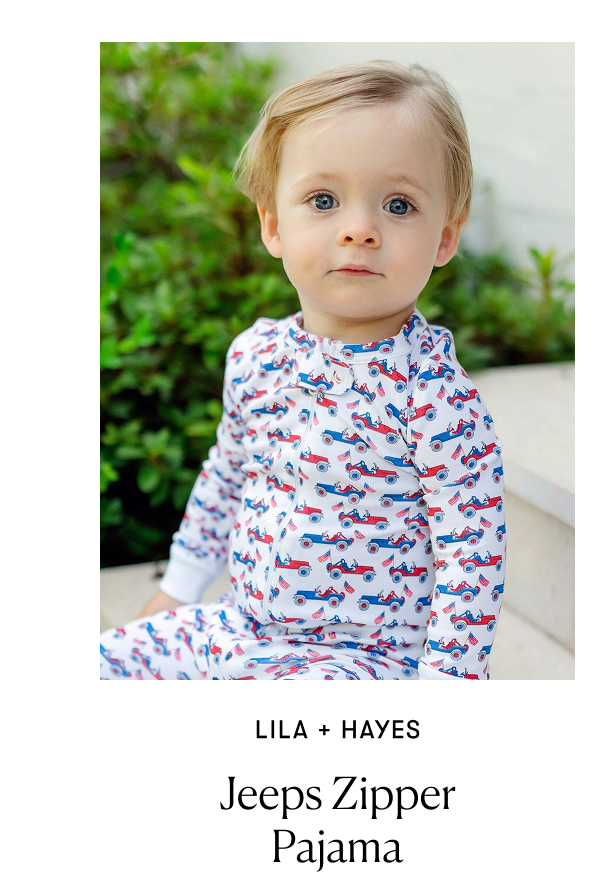 Lila + Hayes- Jeeps Zipper Pajama 