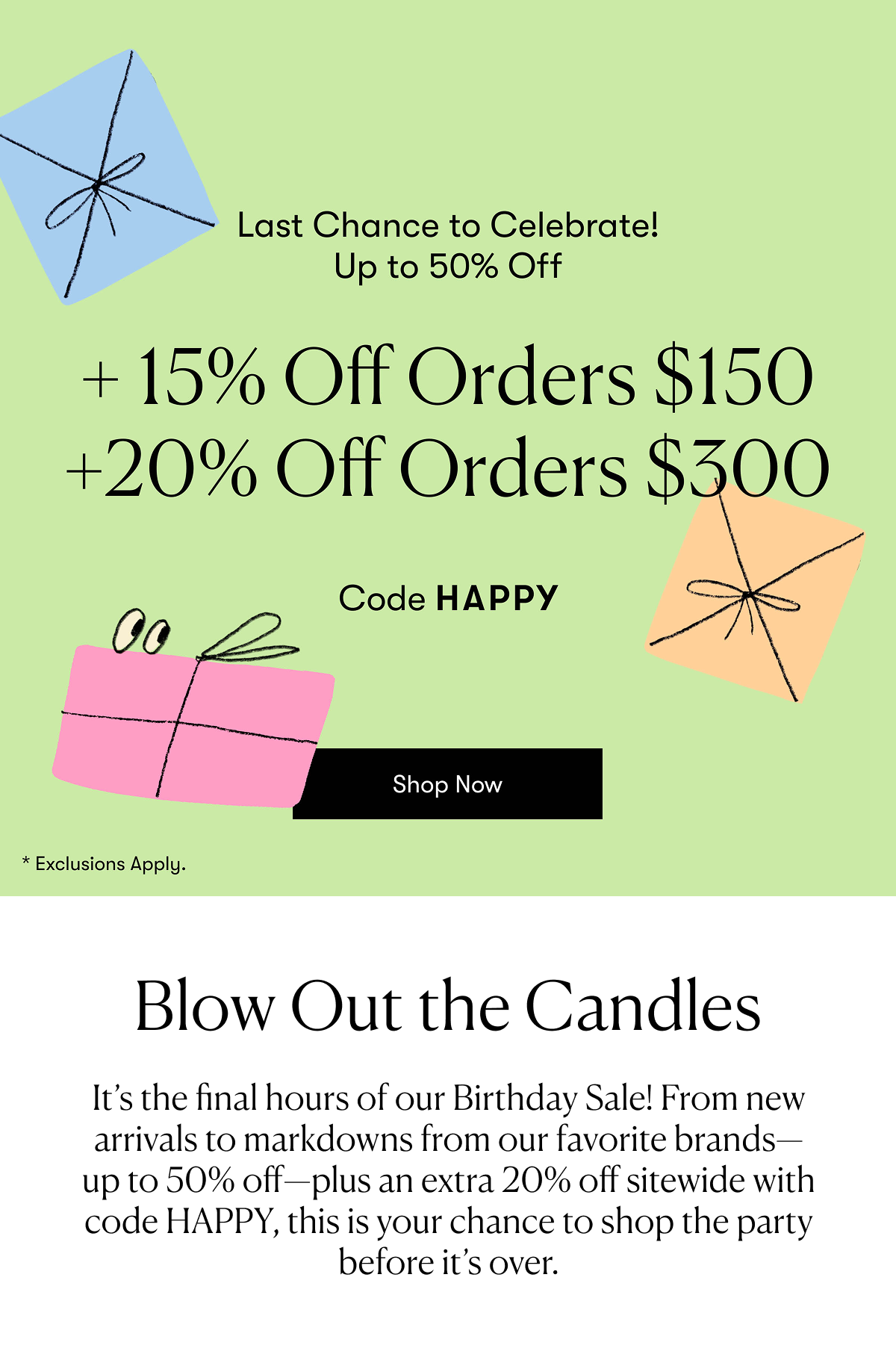 Birthday Sale!