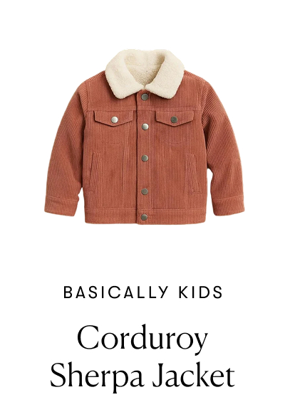 Brand: Basically Kids | Product: Corduroy Sherpa Jacket