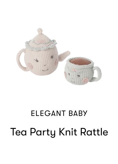 Tea Party Knit Rattle