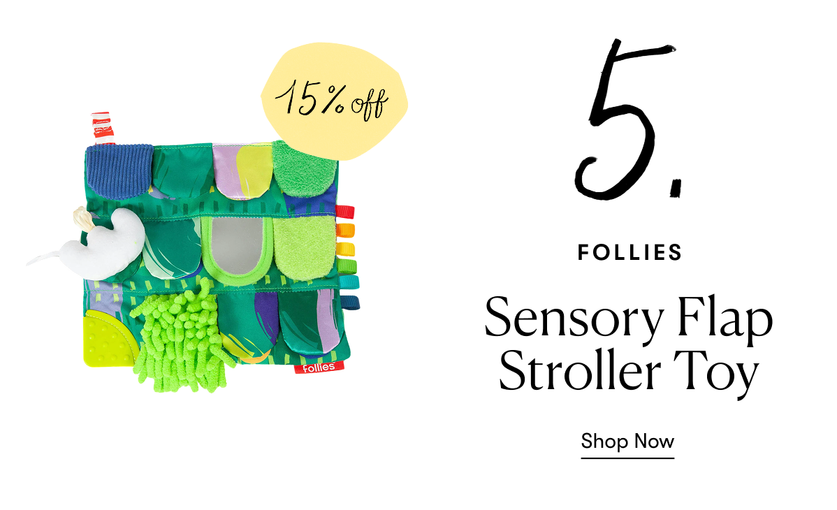 Follies: Sensory Flap Stroller Toy- 15% Off