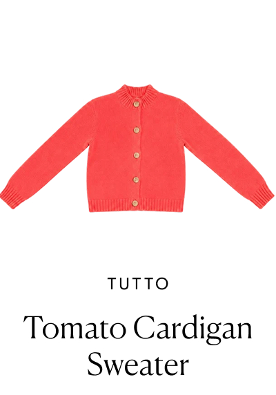 Tomato Cardigan Sweater