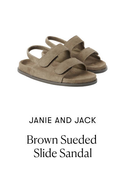 Brown Sueded Slide Sandal